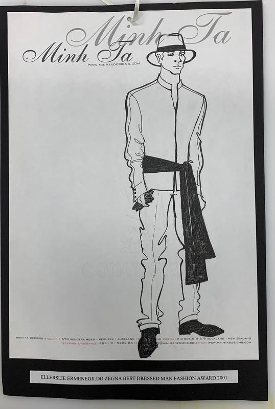 Garment ID tag, Ermenegildo Zegna Best Dressed Man Fashion Award 2001