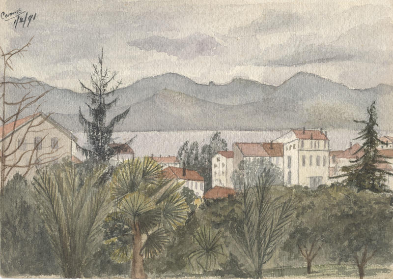 Watercolour, townscape