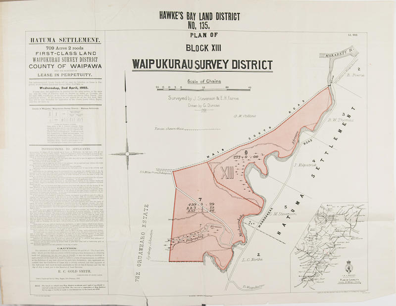 Plan, Hawke's Bay Land District No 135 MTG Hawkes Bay