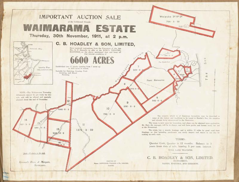 Plan, Waimarama Estate land for sale MTG Hawkes Bay