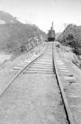 Damage caused to a railway line