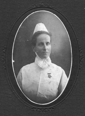Mary Webb in nurse's uniform