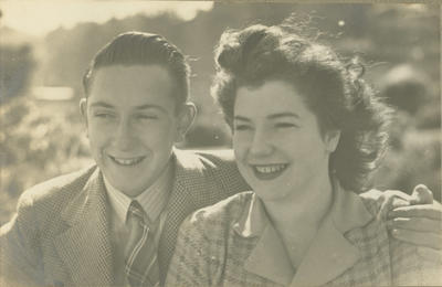 Portrait of a smiling couple; Brebner, Derek Mervyn; 2016/36/2/10