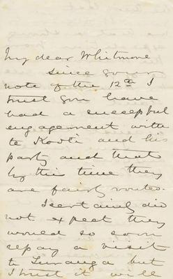 Letter, Donald McLean; Whitmore, George Stoddart; McLean, Donald