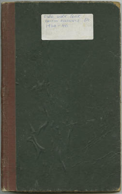 Work Book, Olrig Station 1934-1945