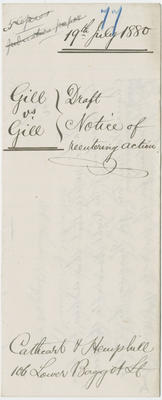 Draft Notice, Gill v Gill