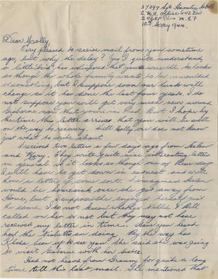 Letter, Henry Hamlin to his sister Molly; 2018/9/101