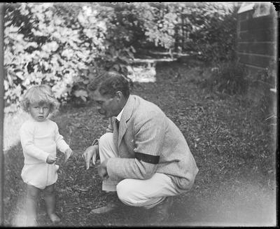 Man and young child; Hill, Nina Norton