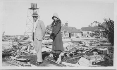 Couple amidst ruins of Napier Hospital