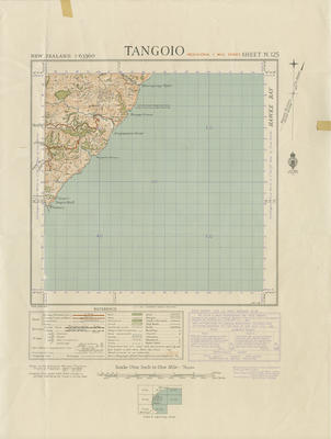 Topographical map, Whakarara