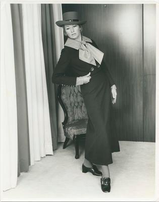 Unidentified female wearing wool suit