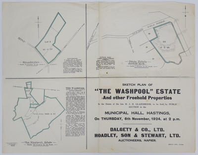 Map, Washpool Estate and other freehold properties