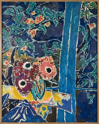 Window With Flowers; Trusttum, Philip; 85/70