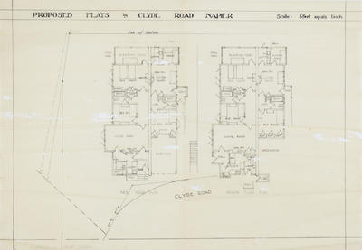 Architectural plan, Clyde Road Flats