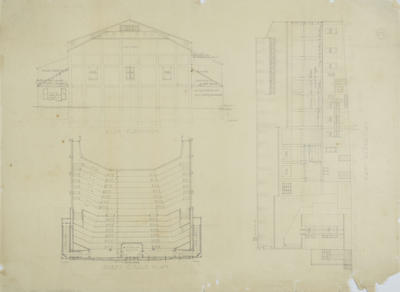 Architectural plan, proposed Napier Municipal Theatre; Hay, James Augustus Louis