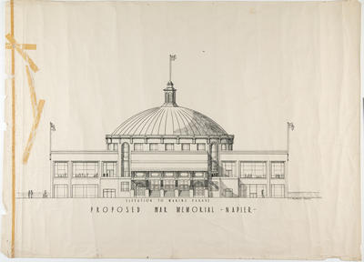 Architectural plan, proposed Centennial Memorial, Napier; Watson, John T