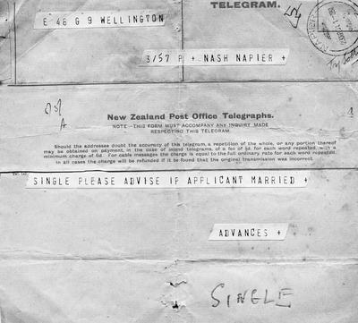 Letter and two telegrams