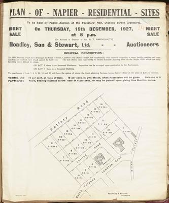 Plan, Napier residential sites for sale