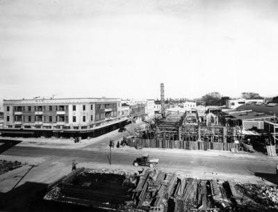 Rebuilding in Napier central business district; Hurst, Arthur Bendigo