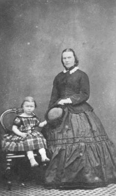 Portrait of unidentified woman and child