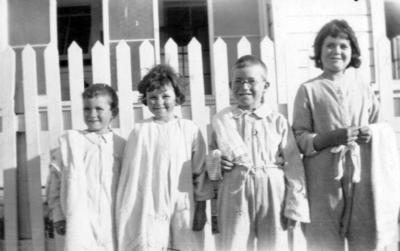 Tom, Molly, Herbert and Joy, St Hilda's Children's Home; Waller, Edith