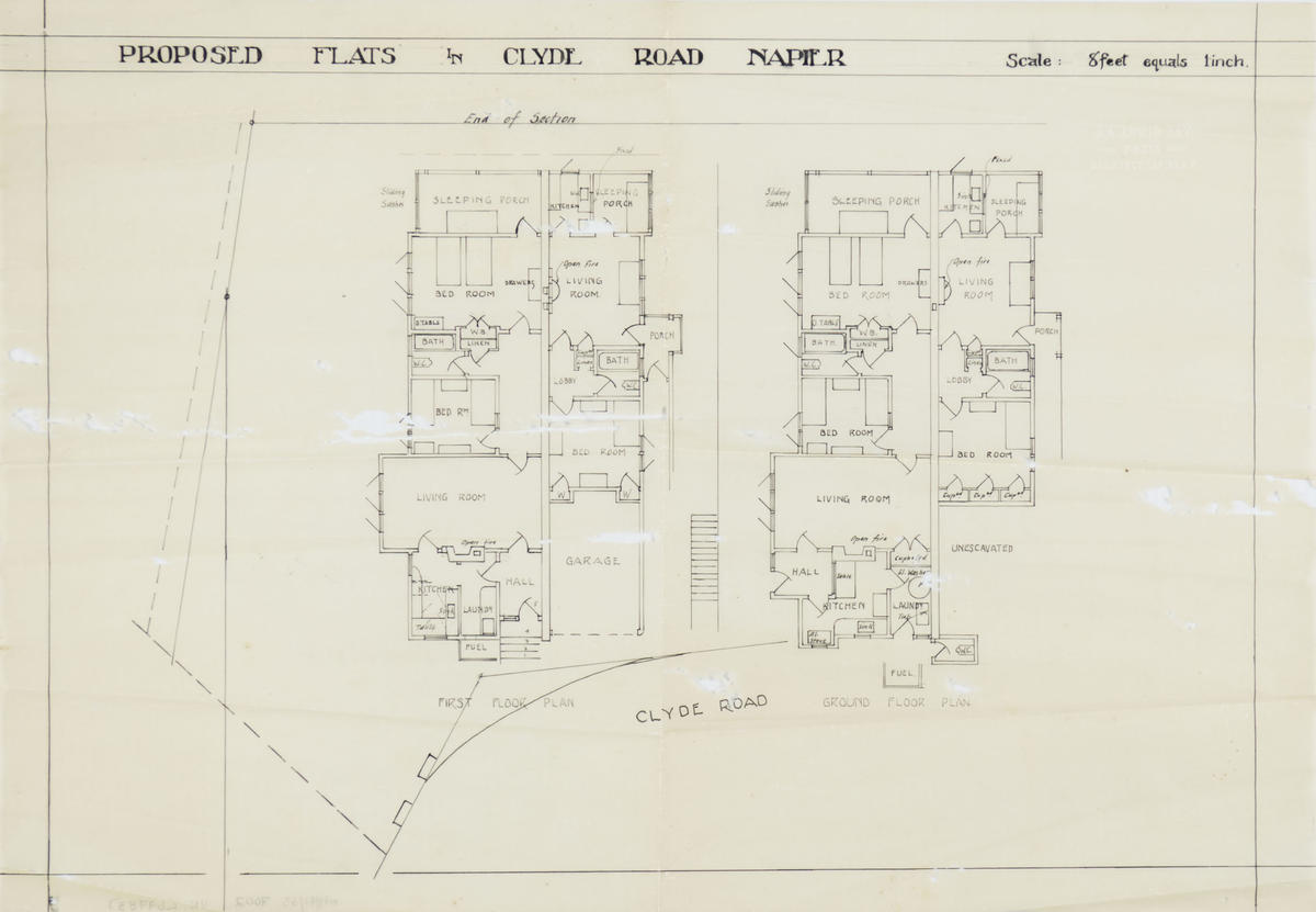 Architectural plan, Clyde Road Flats MTG Hawkes Bay