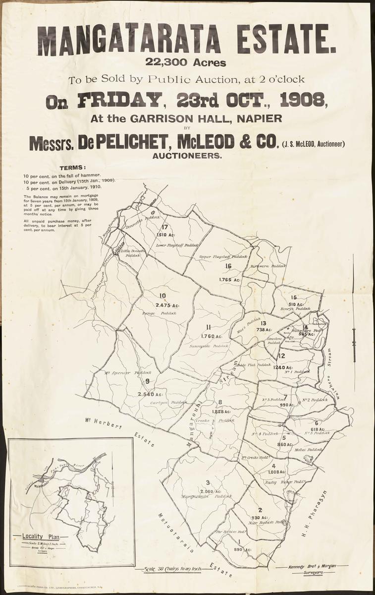 Plan, Mangatarata Estate land for sale MTG Hawkes Bay