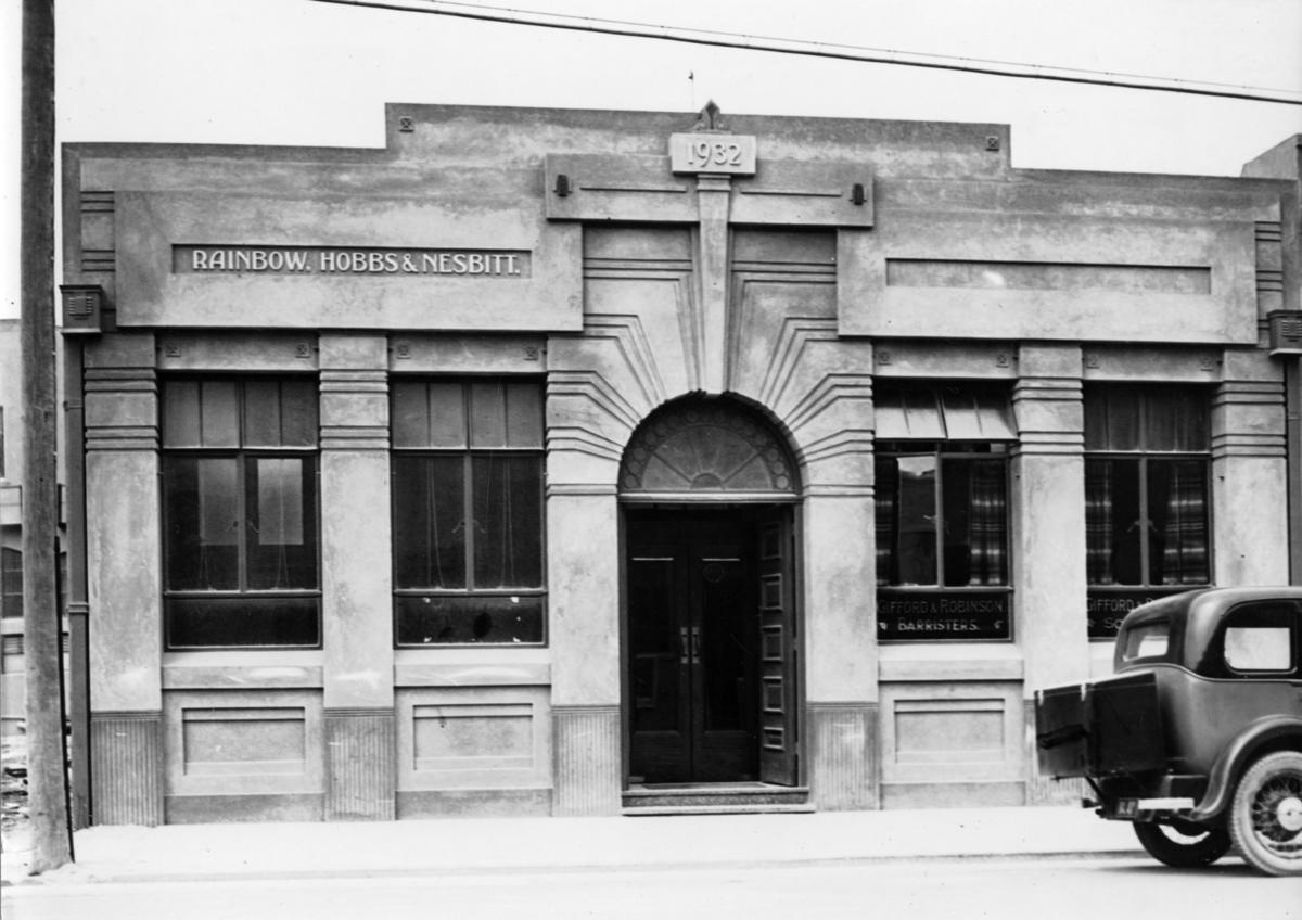 Rainbow, Hobbs and Nesbitt Building, Tennyson Street, Napier MTG